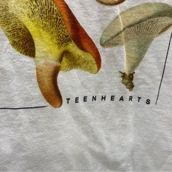 Teen Hearts Hallucinogenic Mushrooms Ivory Color Men’s Short Sleeve Size Medium - Picture 9 of 13